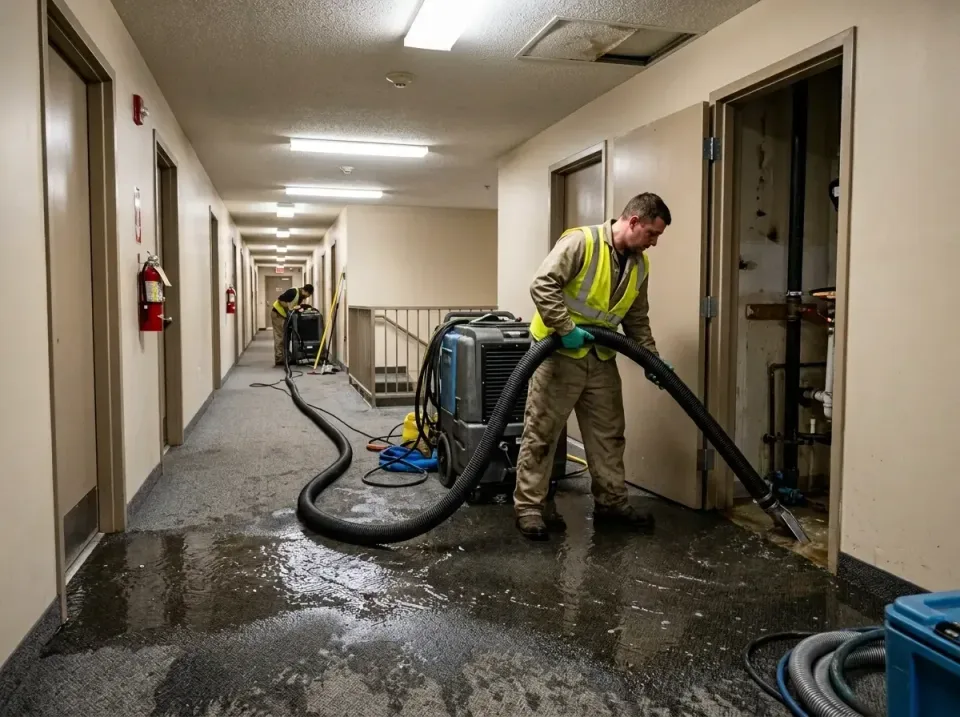 multi-unit-apartment-hallway-f-005 — frequently asked questions, Emergency Burst Pipe Water Extraction & Removal in Matamora…
